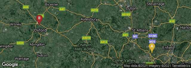 Detail map of London, England, United Kingdom,Summertown, Oxford, England, United Kingdom
