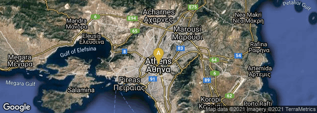 Detail map of Athina, Greece
