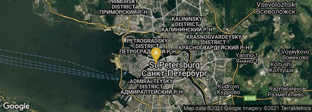 Detail map of Sankt-Peterburg, Russia