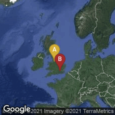 Overview map of Manchester, England, United Kingdom,Teddington, England, United Kingdom