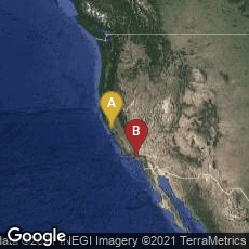 Overview map of Emeryville, California, United States,Burbank, California, United States