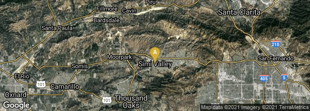 Detail map of Simi Valley, California, United States