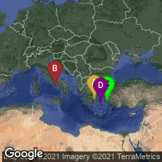 Overview map of Athina, Greece,Campania, Italy,Greece,Klouvas, Greece