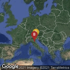 Overview map of Venezia, Veneto, Italy,Bologna, Emilia-Romagna, Italy