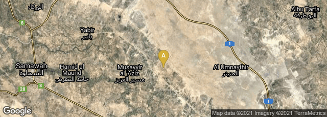 Detail map of Al Muthanna Governorate, Iraq