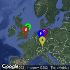 Overview map of London, England, United Kingdom,London, England, United Kingdom,Norwich, England, United Kingdom,Suhl, Thüringen, Germany,Oberzell, Ravensburg, Baden-Württemberg, Germany,Innenstadt I, Frankfurt am Main, Hessen, Germany