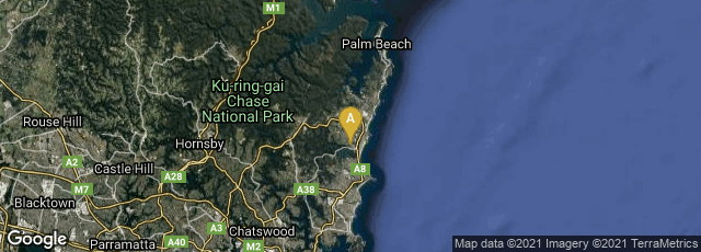 Detail map of North Narrabeen, New South Wales, Australia