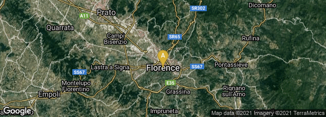 Detail map of Firenze, Toscana, Italy