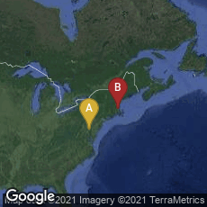 Overview map of Baltimore, Maryland, United States,Boston, Massachusetts, United States