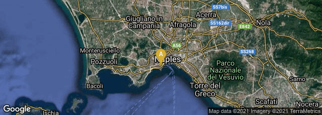 Detail map of Napoli, Campania, Italy