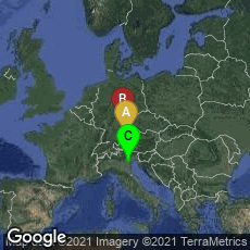 Overview map of Maxvorstadt, München, Bayern, Germany,Mitte, Nürnberg, Bayern, Germany,Padova, Veneto, Italy