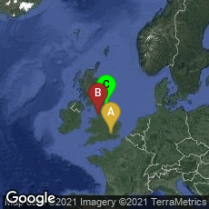 Overview map of Kew, Richmond, England, United Kingdom,Preston, England, United Kingdom,Redcar, England, United Kingdom