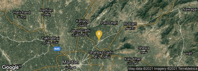 Detail map of Bakhshali, Khyber Pakhtunkhwa, Pakistan