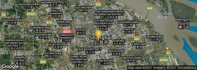 Detail map of Huangpu Qu, Shanghai Shi, China