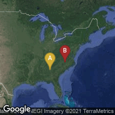 Overview map of Atlanta, Georgia, United States,Chapel Hill, North Carolina, United States