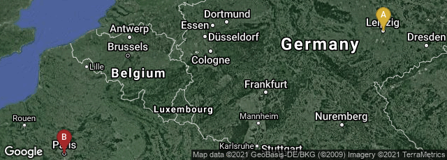 Detail map of Mitte, Leipzig, Sachsen, Germany,Paris, Île-de-France, France