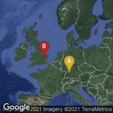 Overview map of Stuttgart-Mitte, Stuttgart, Baden-Württemberg, Germany,Cambridge, England, United Kingdom
