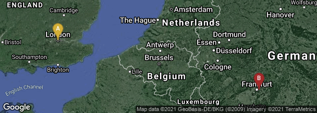 Detail map of London, England, United Kingdom,Offenbach am Main, Hessen, Germany