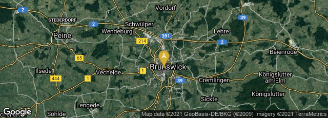 Detail map of Innenstadt, Braunschweig, Niedersachsen, Germany