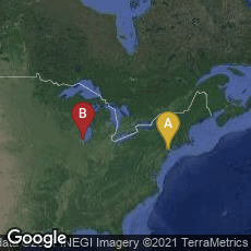 Overview map of Manhattan, New York, New York, United States,Chicago, Illinois, United States