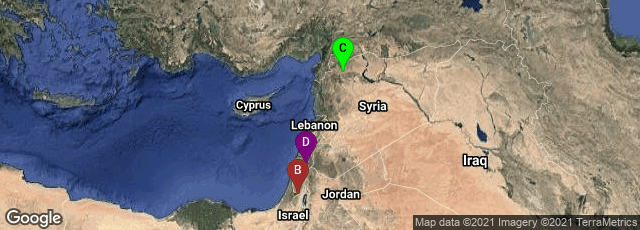 Detail map of Jerusalem, Jerusalem District, Israel,Jerusalem, Jerusalem District, Israel,Midan, Aleppo, Aleppo Governorate, Syria,Tiberias, North District, Israel