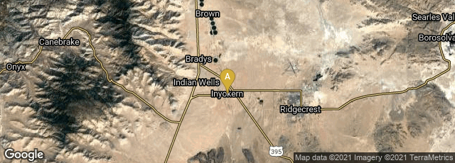 Detail map of Inyokern, California, United States