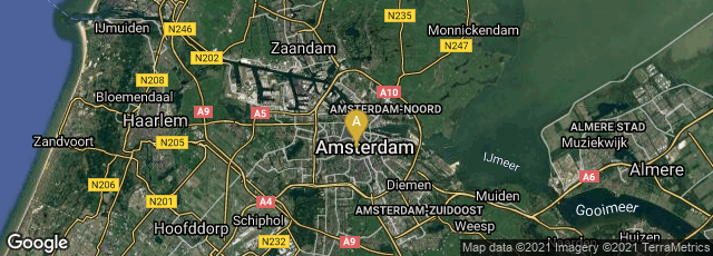 Detail map of Amsterdam-Centrum, Amsterdam, Noord-Holland, Netherlands