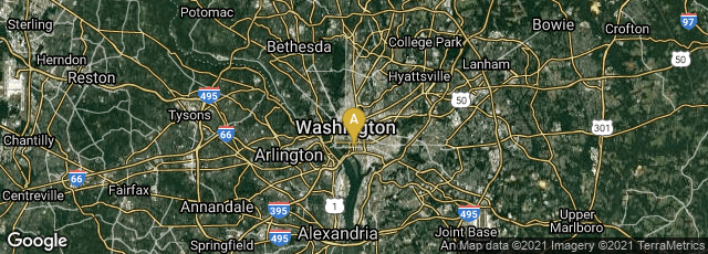 Detail map of Washington, District of Columbia, United States