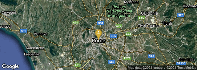 Detail map of Rome, Lazio, Italy