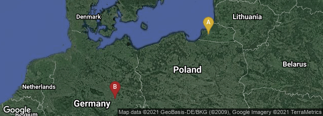 Detail map of Kaliningrad, Kaliningradskaya oblast