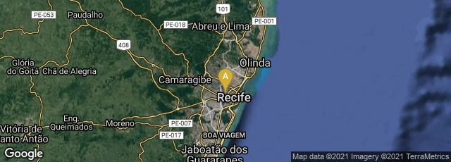Detail map of Passarinho, Pernambuco, Brazil