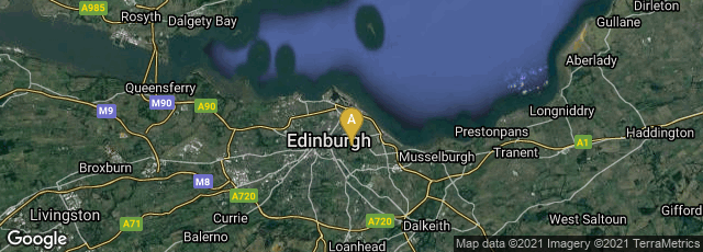 Detail map of Edinburgh, Scotland, United Kingdom
