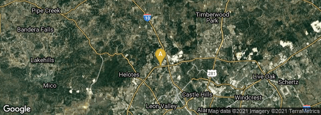 Detail map of San Antonio, Texas, United States