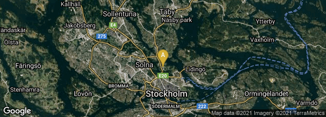 Detail map of Östermalm, Stockholm, Stockholms län, Sweden