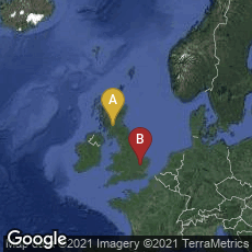 Overview map of Glasgow, Scotland, United Kingdom,Cambridge, England, United Kingdom