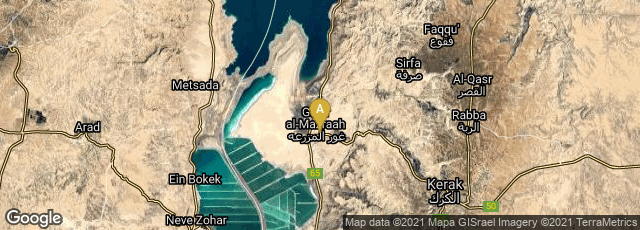 Detail map of Karak Governorate, Jordan