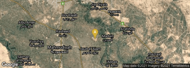 Detail map of Madain, Babylon Governorate, Iraq