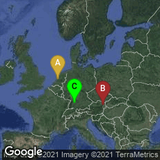 Overview map of Amsterdam-Centrum, Amsterdam, Noord-Holland, Netherlands,Innere Stadt, Wien, Wien, Austria,Tübingen, Baden-Württemberg, Germany