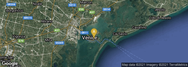 Detail map of Venezia, Veneto, Italy