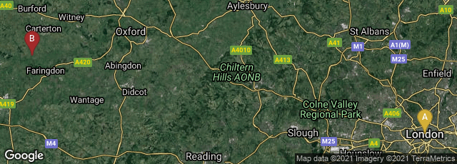 Detail map of London, England, United Kingdom,Lechlade, England, United Kingdom