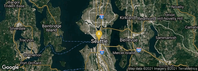 Detail map of Seattle, Washington, United States