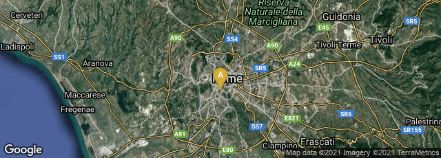 Detail map of Roma, Lazio, Italy