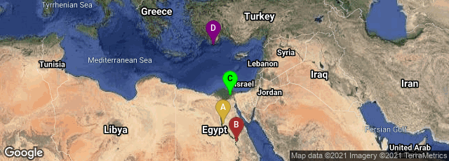 Detail map of Menia Governorate, Egypt,Luxor Governorate, Egypt,Ash Sharqia Governorate, Egypt,Turkey