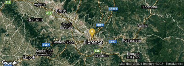 Detail map of Firenze, Toscana, Italy