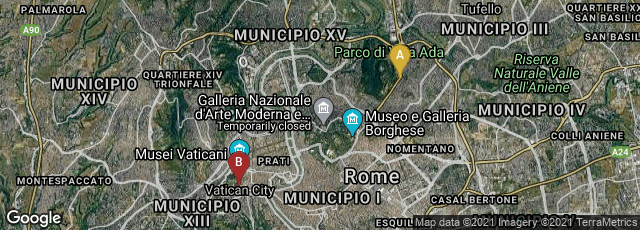 Detail map of Roma, Lazio, Italy,Città del Vaticano, Vatican City