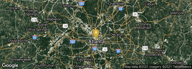 Detail map of Atlanta, Georgia, United States