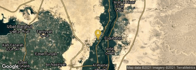 Detail map of Giza Governorate, Egypt