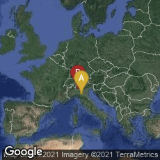Overview map of Reggio Emilia, Emilia-Romagna, Italy,Bergamo, Lombardia, Italy