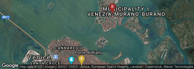 Detail map of Venezia, Veneto, Italy,Venezia, Veneto, Italy