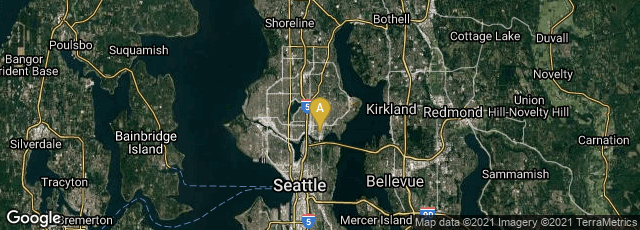 Detail map of Seattle, Washington, United States